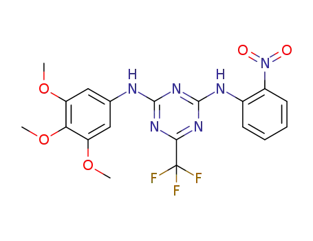 N-(2-nitrophenyl)-6-(trifluoromethyl)-N'-(3,4,5-trimethoxyphenyl)-1,3,5-triazine-2,4-diamine