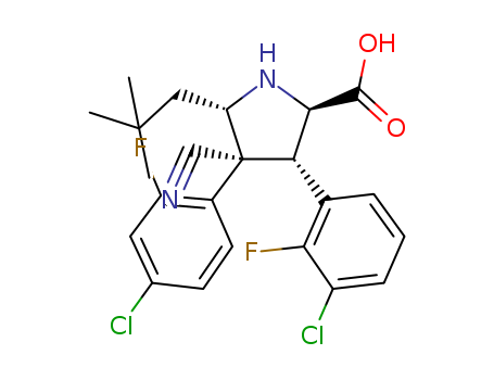 D-Proline, 3-(3-chloro-2-fluorophenyl)-4-(4-chloro-2-fluorophenyl)-4-cyano-5-(2,2-diMethylpropyl)-, (3S,4R,5S)-
