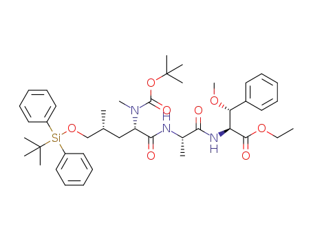 (6R,8S,11S,14S)-ethyl 8-(tert-butoxycarbonyl(methyl)amino)-14-((R)-methoxy(phenyl)methyl)-2,2,6,11-tetramethyl-9,12-dioxo-3,3-diphenyl-4-oxa-10,13-diaza-3-silapentadecan-15-oate