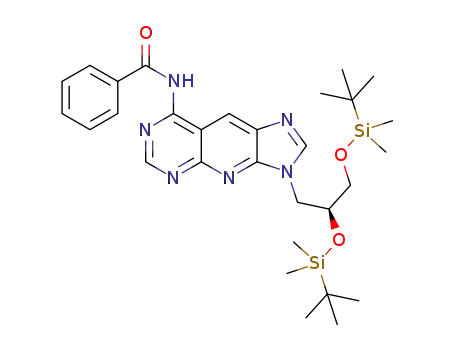 (S)-8-benzoylamino-3-[2,3-bis(tert-butyldimethylsilyloxy)propyl]imidazo[4',5':5,6]pyrido[2,3-d]pyrimidine