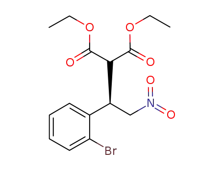 Molecular Structure of 834917-54-3 (Propanedioic acid, [(1R)-1-(2-bromophenyl)-2-nitroethyl]-, diethyl ester)