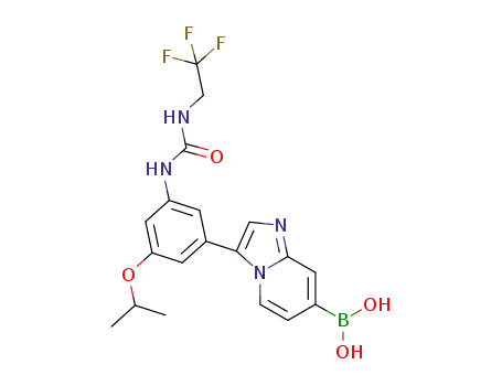 C<sub>19</sub>H<sub>20</sub>BF<sub>3</sub>N<sub>4</sub>O<sub>4</sub>