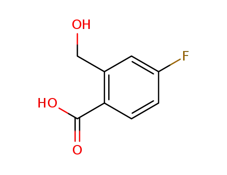Molecular Structure of 1354960-91-0 (4-fluoro-2-(hydroxymethyl)benzoic acid)