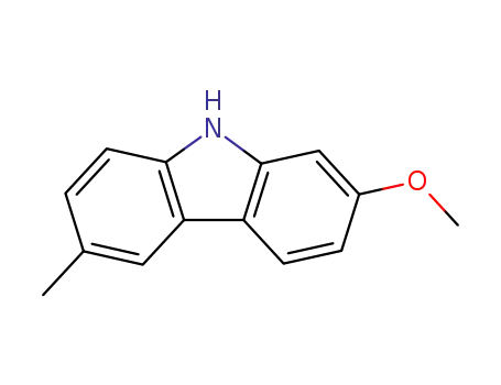 Molecular Structure of 32550-53-1 (2-methoxy-6-methyl-(9H)-carbazole)