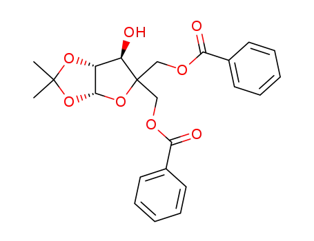 Molecular Structure of 153914-97-7 (5-Benzoyl-4-benzoyloxymethyl-1,2-O-isopropylidene-α-D-xylofuranose)