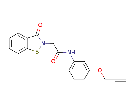 2-(3-oxobenzo[d]isothiazol-2(3H)-yl)-N-(3-(prop-2-ynyloxy)phenyl)acetamide