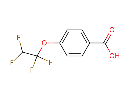 Molecular Structure of 10009-25-3 (4-(1,1,2,2-TETRAFLUOROETHOXY)BENZOIC ACID)
