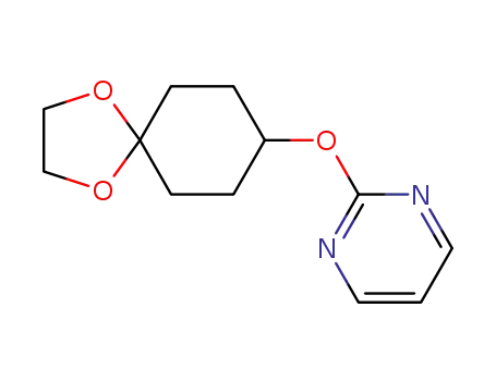 Molecular Structure of 1361390-86-4 (2-(1,4-dioxaspiro[4.5]decan-8-yloxy)pyrimidine)
