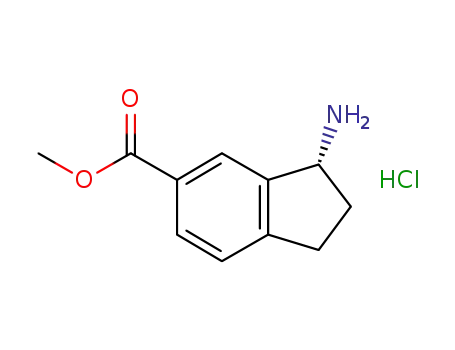Molecular Structure of 1246509-67-0 ((R)-methyl 3-amino-2,3-dihydro-1H-indene-5-carboxylate hydrochloride)