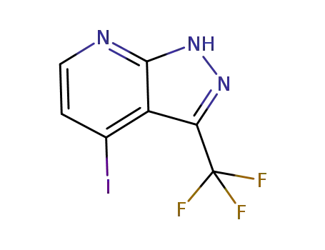Molecular Structure of 1160502-30-6 (4-iodo-3-(trifluoromethyl)-1H-pyrazolo[3,4-b]pyridine)