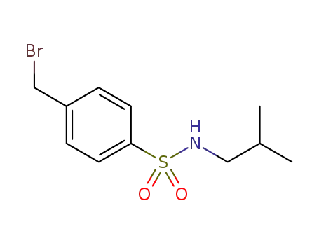 Molecular Structure of 1308718-72-0 (4-(bromomethyl)-N-(isobutyl)benzenesulfonamide)