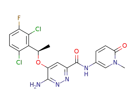 {5-[(1R)-1-(2,6-dichloro-3-fluorophenyl)ethoxy]-6-aminopyridazin-3-yl}-N-(1-methyl-6-oxo-1,6-dihydro-pyridin-3-yl)carboxamide
