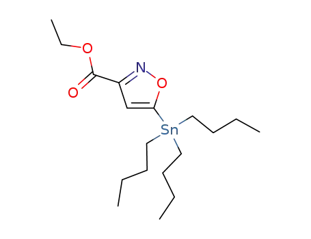 Molecular Structure of 126085-91-4 (ETHYL 5-TRIBUTYLSTANNANYLISOXAZOLE-3-CARBOXYLATE)