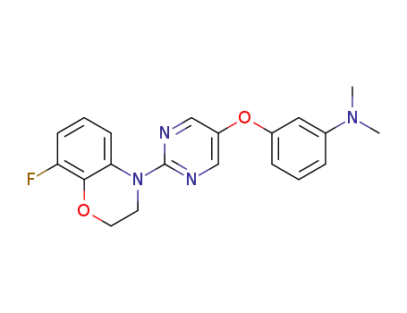 8-fluoro-4-[5-(3-N,N-dimethylaminophenoxy)pyrimidin-2-yl]-3,4-dihydro-2H-benzo[1,4]oxazine