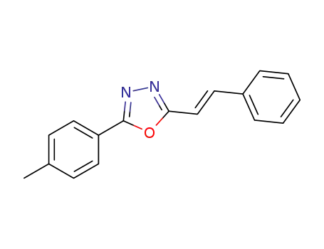 Molecular Structure of 1164474-54-7 (5-[(E)-2-phenylvinyl]-2-(4-tolyl)-1,3,4-oxadiazole)