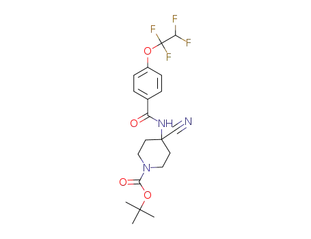 4-cyano-4-[4-(1,1,2,2-tetrafluoro-ethoxy)-benzoylamino]-piperidine-1-carboxylic acid tert-butyl ester