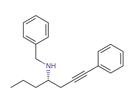 (S)-N-benzyl-1-phenyl-hept-1-yn-4-amine