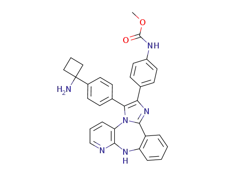 methyl (4-{3-[4-(1-aminocyclobutyl)phenyl]-9H-imidazo[1,2-d]pyrido[2,3-b][1,4]benzodiazepin-2-yl}phenyl)carbamate