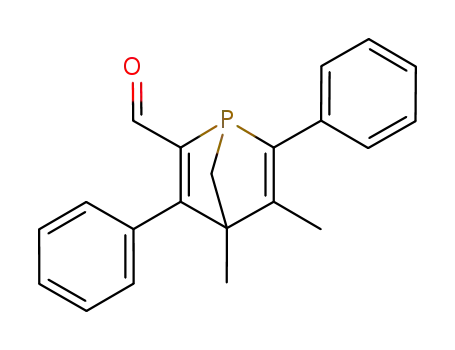 Molecular Structure of 268226-22-8 (2,5-diphenyl-3,4-dimethyl-6-formyl-1-phosphanorborna-2,5-diene)