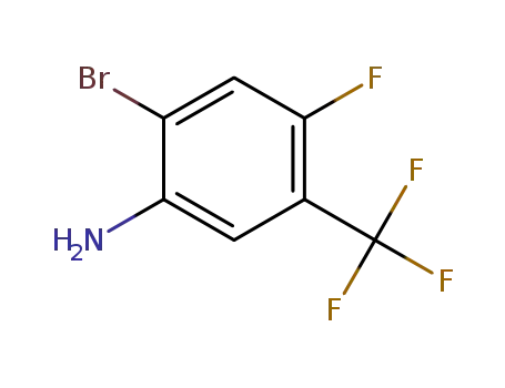 Molecular Structure of 193090-60-7 (2-BROMO-4-FLUORO-5-(TRIFLUOROMETHYL)ANILINE)