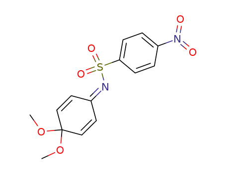 Molecular Structure of 697758-88-6 (<i>N</i>-(4,4-dimethoxy-cyclohexa-2,5-dienylidene)-4-nitro-benzenesulfonamide)