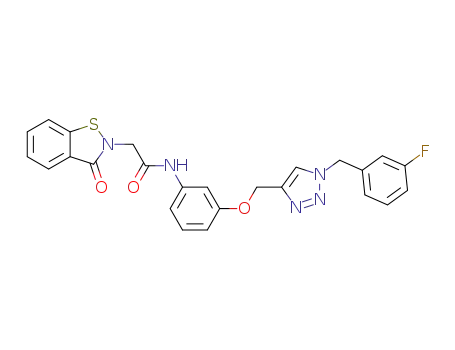 N-(3-((1-(3-fluorobenzyl)-1H-1,2,3-triazol-4-yl)methoxy)-phenyl)-2-(3-oxobenzo[d]isothiazol-2(3H)-yl)acetamide