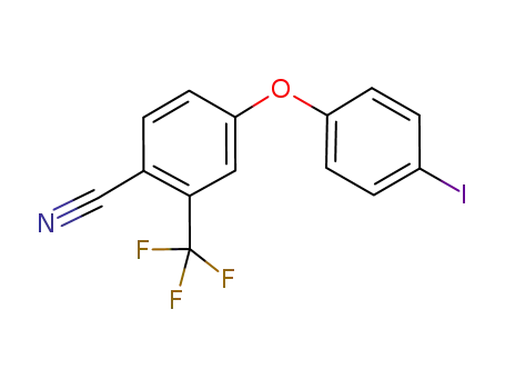 Molecular Structure of 1097084-96-2 (4-(4-iodophenoxy)-2-(trifluoromethyl)benzonitrile)