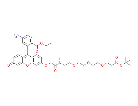 tert-butyl 1-{[9-(5-amino-2-ethoxycarbonyl)phenyl]-3-oxo-3H-xanthen-6-yloxy}-2-oxo-6,9,12-trioxa-3-azapentadecan-15-oate