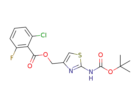 tert-butyl 4-((2-chloro-6-fluorobenzoyloxy)methyl)thiazol-2-ylcarbamate