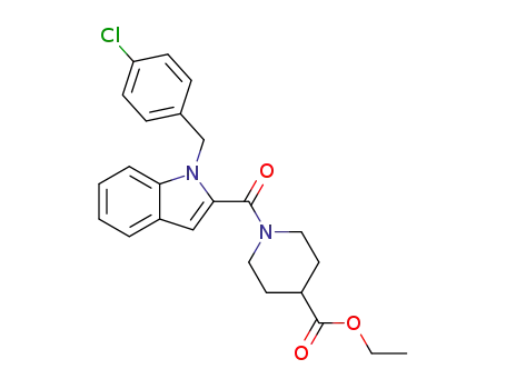 ethyl 1-(1-(4-chlorobenzyl)-1H-indole-2-carbonyl)piperidine-4-carboxylate