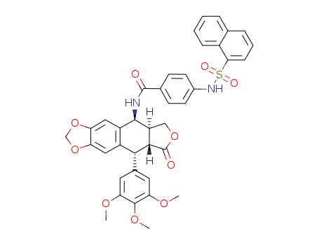 Molecular Structure of 1365699-47-3 (4β-[4'-(napthalene-1-sulfonamido)benzamide]podophyllotoxin)