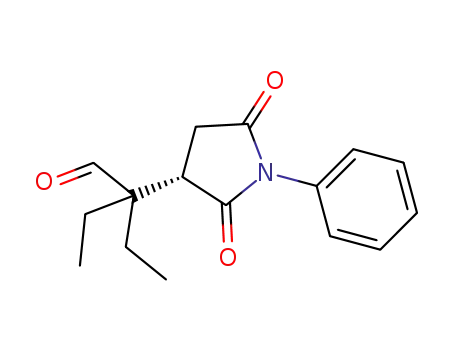 Molecular Structure of 1350897-04-9 ((S)-2-(2,5-dioxo-1-phenylpyrrolidin-3-yl)-2-ethylbutanal)