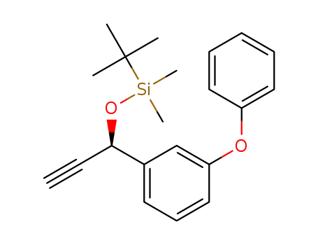 Molecular Structure of 1141933-02-9 ((-)-1-(1-tert-butyldimethylsilyloxy-2-propynyl)-3-phenoxybenzene)