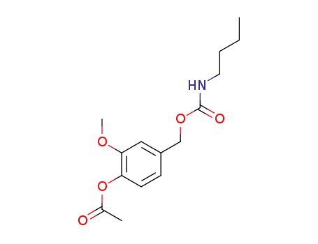 Molecular Structure of 1362456-67-4 (4-{[(butylcarbamoyl)oxy]methyl}-2-methoxyphenyl acetate)