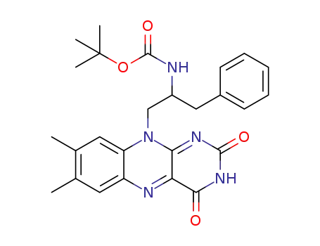 tert-butyl (1-(7,8-dimethyl-2,4-dioxo-3,4-dihydrobenzo[g]pteridin-10(2H)-yl)-3-phenylpropan-2-yl)carbamate