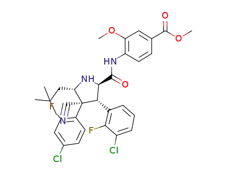 4-{[(2R,3S,4R,5S)-3-(3-chloro-2-fluorophenyl)-4-(4-chloro-2-fluorophenyl)-4-cyano-5-(2,2-dimethylpropyl)pyrrolidine-2-carbonyl]amino}-3-methoxybenzoic acid methyl ester