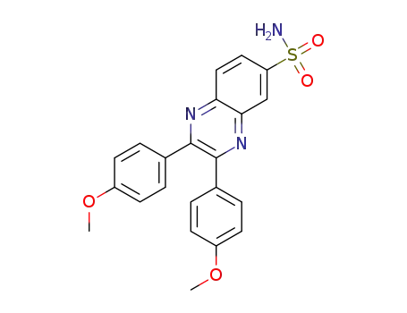 Molecular Structure of 1394971-65-3 (2,3-bis(4-methoxyphenyl)quinoxaline-6-sulfonamide)