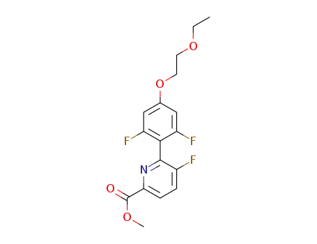 Molecular Structure of 1395998-01-2 (methyl 6-(4-(2-ethoxyethoxy)-2,6-difluorophenyl)-5-fluoropicolinate)