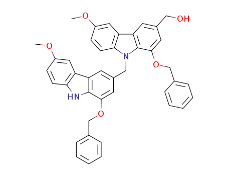 1-benzyloxy-3-(1-benzyloxy-3-hydroxymethyl-6-methoxy-9H-carbazol-9-yl)methyl-6-methoxy-9H-carbazole
