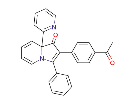 Molecular Structure of 1383711-44-1 (2-(4-acetylphenyl)-3-phenyl-8a-(pyridin-2-yl)indolizin-1(8aH)-one)