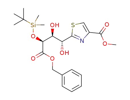 methyl 2-[(1R,2S,3S)-3-(benzyloxycarbonyl)-1,2-dihydroxy-3-(tert-butyl-dimethylsilyloxy)-propyl]-thiazole-4-carboxylate