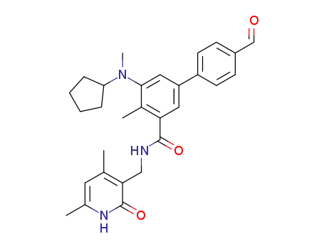 5-(cyclopentyl(methyl)amino)-N-((4,6-dimethyl-2-oxo-1,2-dihydropyridin-3-yl)methyl)-4'-formyl-4-methyl-[1,1'-biphenyl]-3-carboxamide