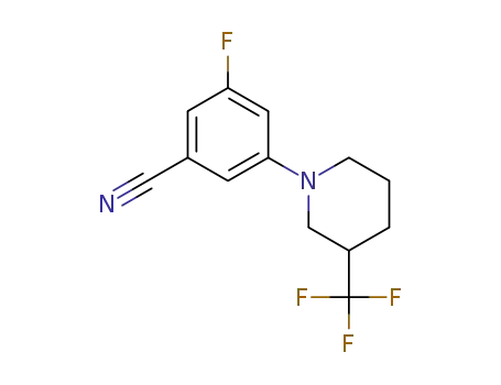 3-fluoro-5-[3-(trifluoromethyl)-1-piperidinyl]-benzonitrile