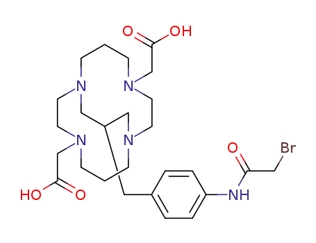 4,11-bis-(carboxymethyl)-16-(4-(bromoacetamido)benzyl)-1,4,8,11-tetraazabicyclo[6.6.3]heptadecane
