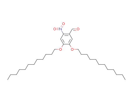 Molecular Structure of 220903-06-0 (4,5-didodecyloxy-2-nitrobenzaldehyde)