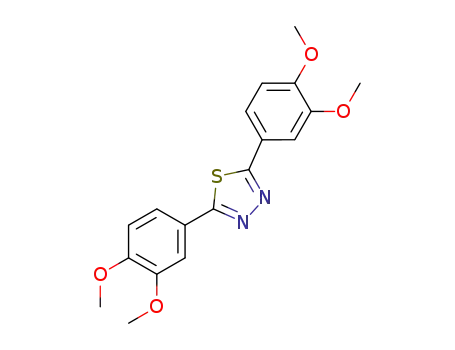 Molecular Structure of 49773-64-0 (2,5-bis(3,4-dimethoxyphenyl)-1,3,4-thiadiazole)