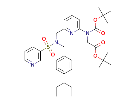 tert-butyl [tert-butoxycarbonyl(6-{[4-(1-ethylpropyl)benzyl](pyridin-3-ylsulfonyl)-aminomethyl}pyridin-2-yl)amino]acetate