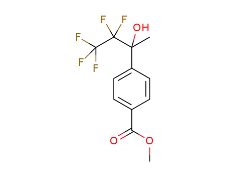 Molecular Structure of 1400701-98-5 (methyl 4-(2,2,3,3,3-pentafluoro-1-hydroxy-1-methylpropyl)benzoate)