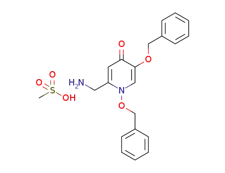 Molecular Structure of 1380112-29-7 (2-(aMinoMethyl)-1,5-bis(benzyloxy)pyridin-4(1H)-one Methanesulfonate)
