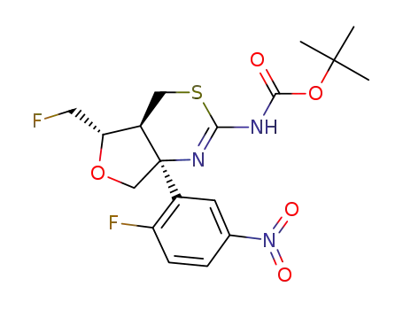 tert-butyl ((4aS,5S,7aS)-7a-(2-fluoro-5-nitrophenyl)-5-(fluoromethyl)-4a,5,7,7a-tetrahydro-4H-furo[3,4-d][1,3]thiazin-2-yl)carbamate